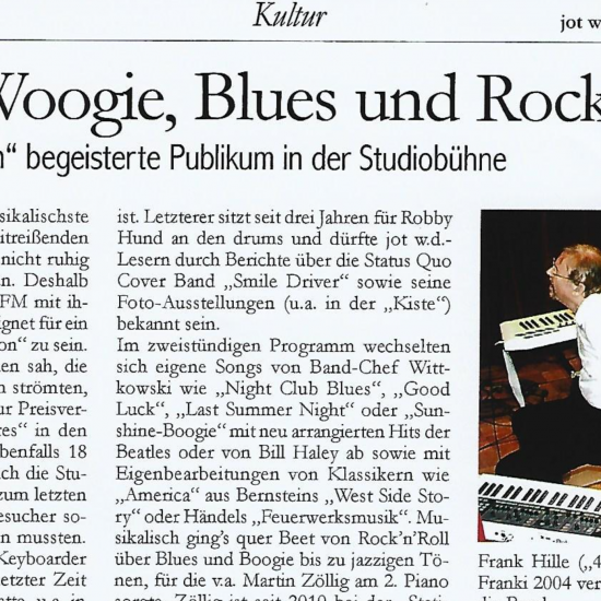 Presse: Jot W.D. im Januar 2020: „Piano Power Station“ begeisterte Publikum in der Studiobühne